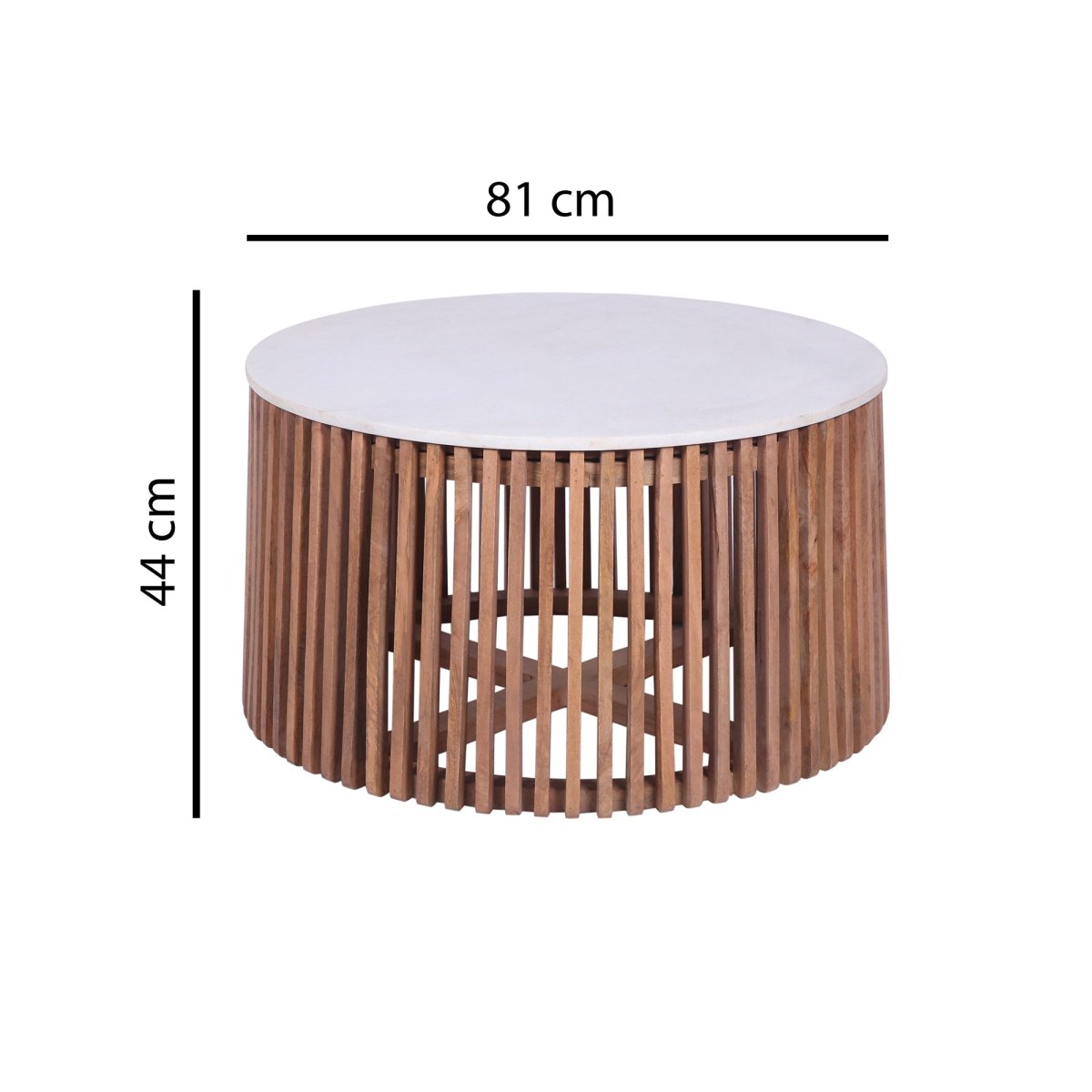 Murata Mango Wood & Marble Coffee Table - Pendle Village Furniture