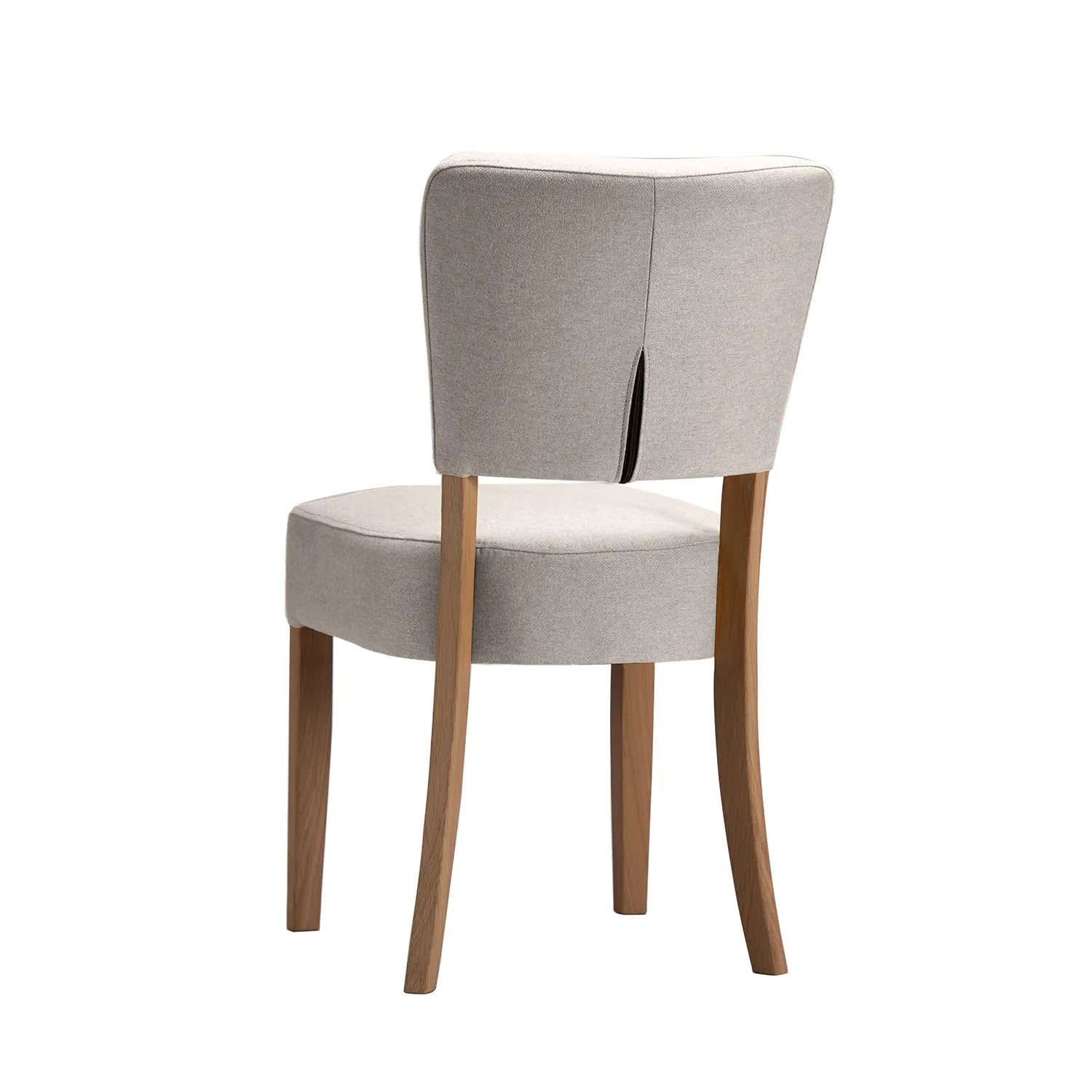 Set of 4 Nico Yellow Gold Fabric Dining Chairs with Oak Legs
