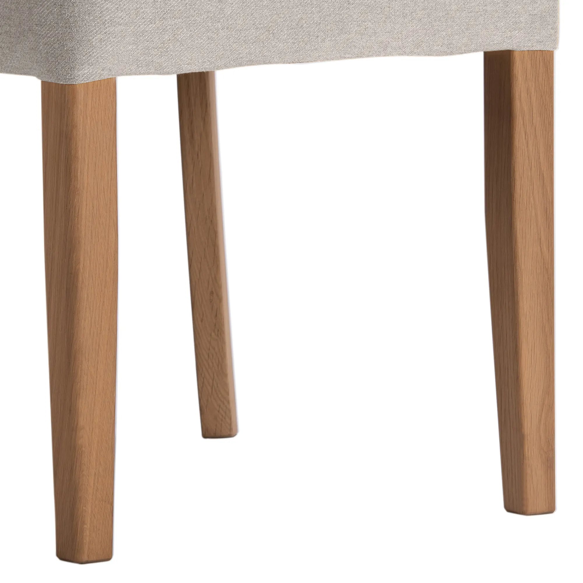 Set of 4 Nico Yellow Gold Fabric Dining Chairs with Oak Legs