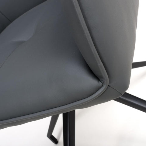 Nixon Grey Swivel Arm Dining Chair