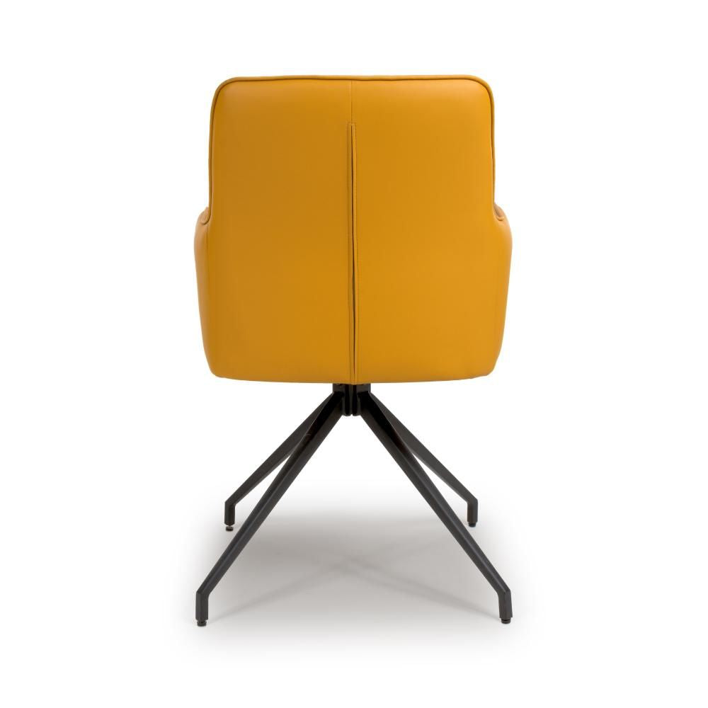 Nixon Ochre Swivel Arm Dining Chair