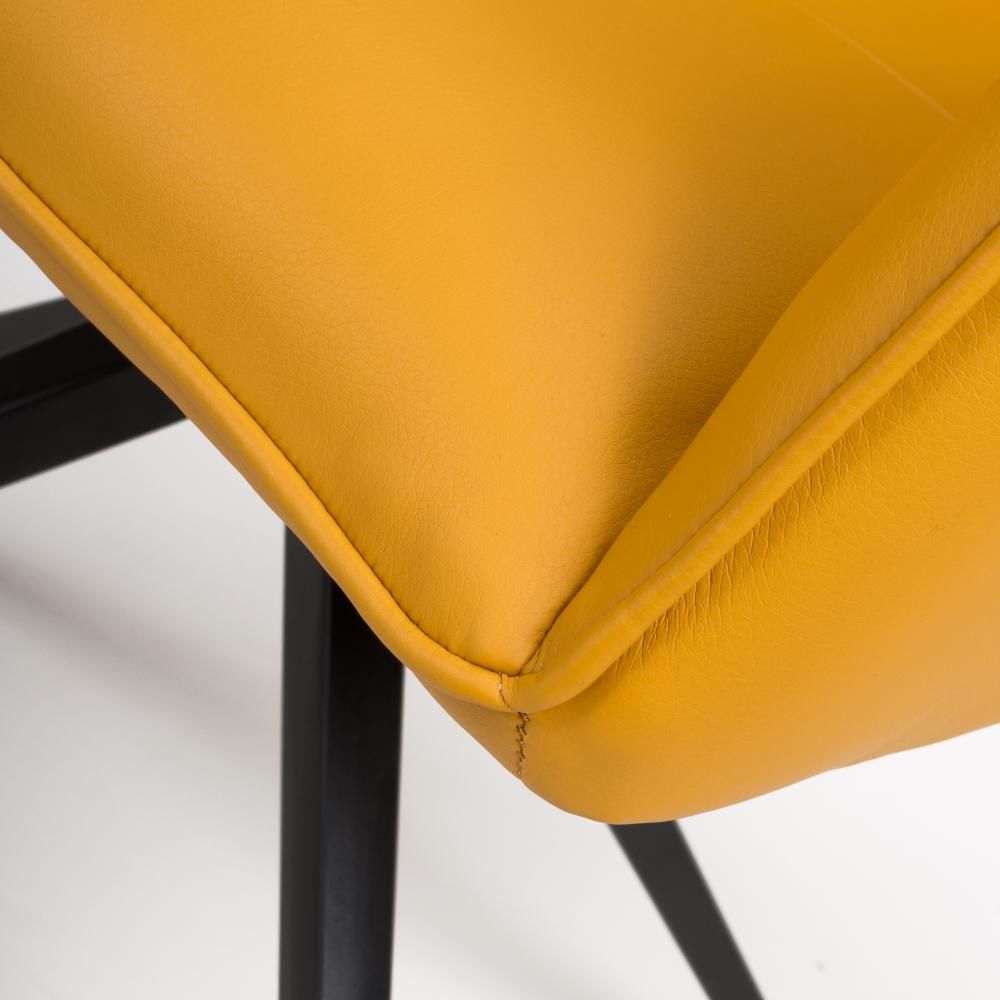 Nixon Ochre Swivel Arm Dining Chair