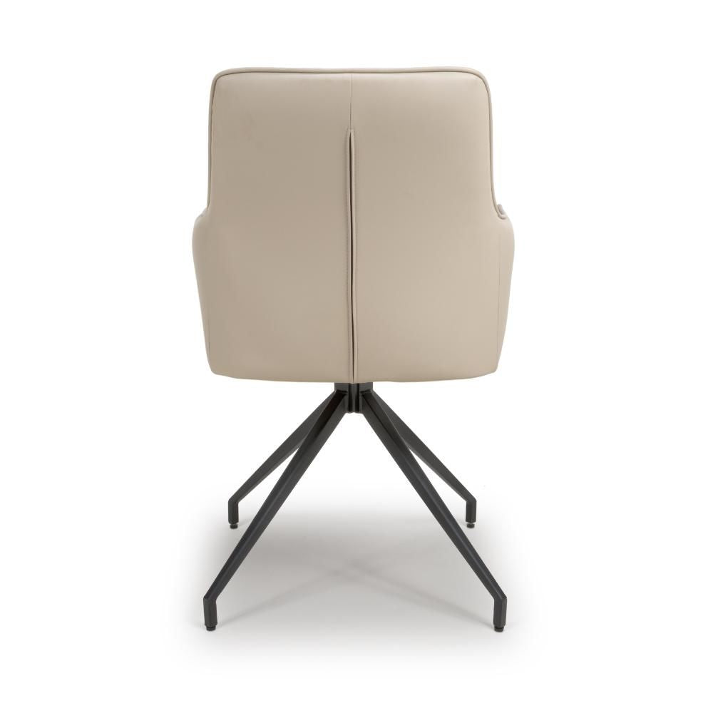 Nixon Taupe Swivel Arm Dining Chair