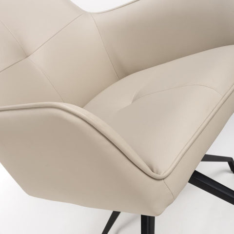Nixon Taupe Swivel Arm Dining Chair