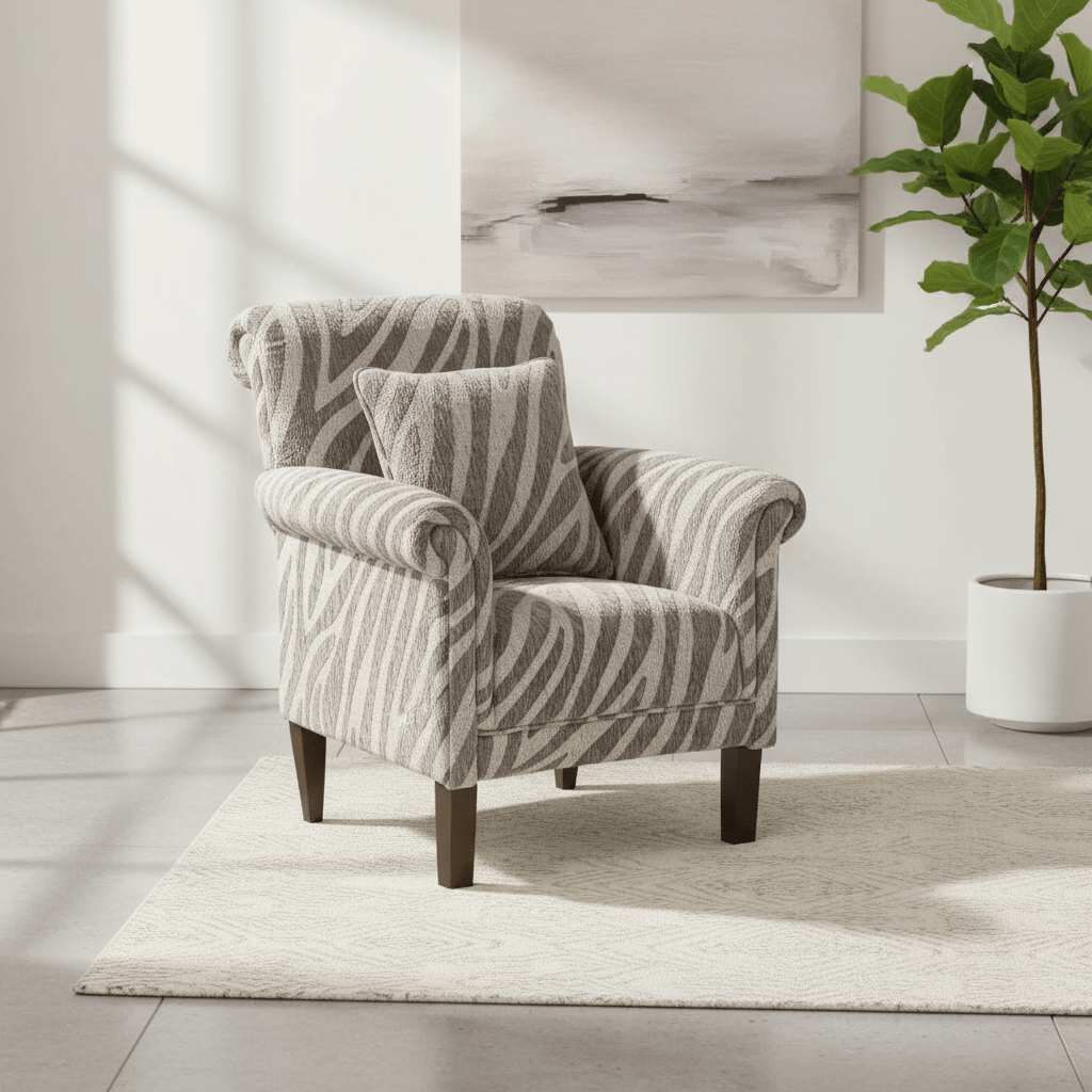Nala Pattern Fabric Accent Chair