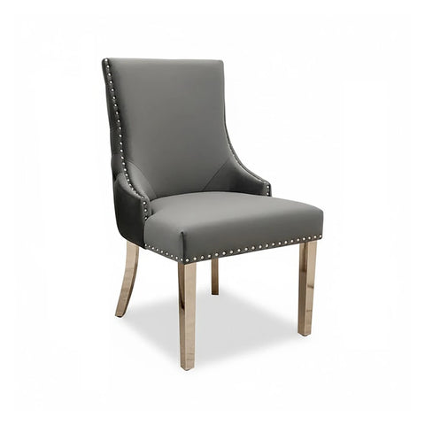 Bentley 1.8M Venice Grey Marble Dining Table with 6 Nelson Dark Grey Velvet Chairs - Pendle Village Furniture