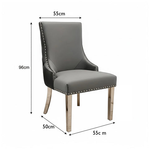 Bentley 1.8M Venice Grey Marble Dining Table with 6 Nelson Dark Grey Velvet Chairs - Pendle Village Furniture