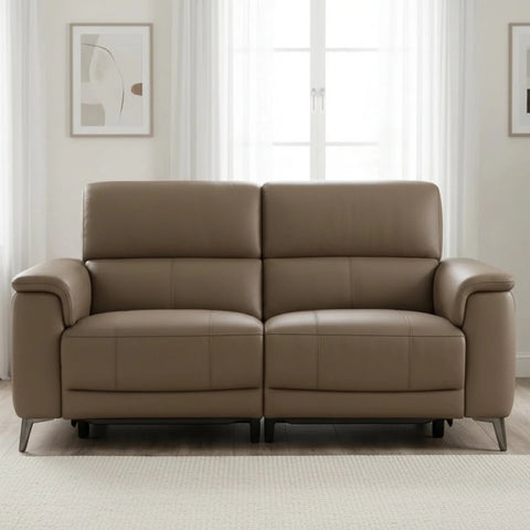 Neo Prestige leather 3 seater power recliner sofa with USB charging ports.