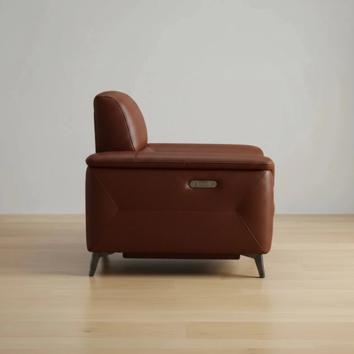 Electric recliner feature with effortless operation and support.