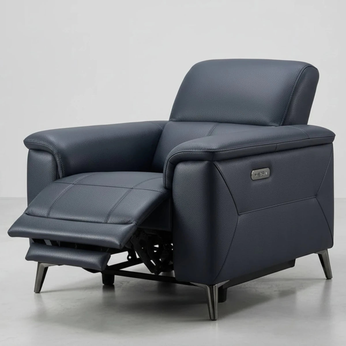 Electric recliner feature with effortless operation and support.