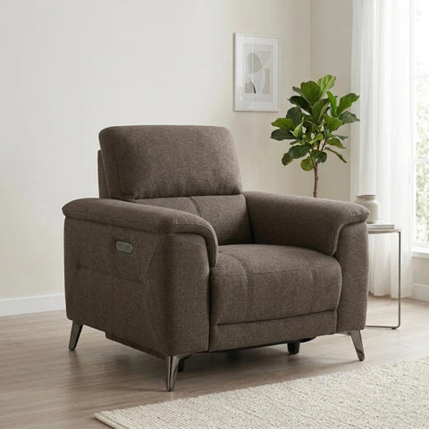 Contemporary recliner armchair with durable frame and sleek design.