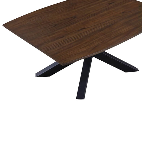 Nevada 2.2M Mindi Wood Dining Table with Chunky Cross Leg Base