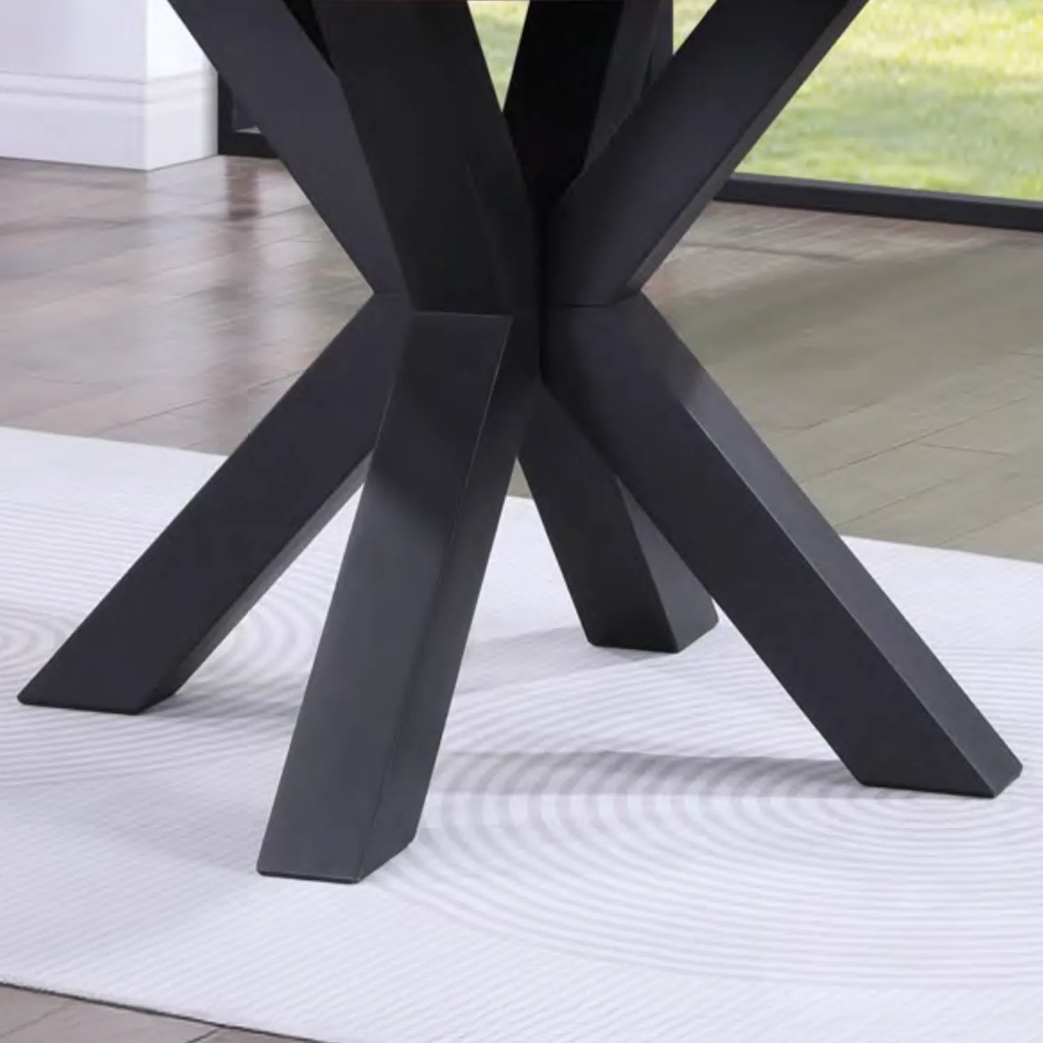 Nevada 1.1M Round Mindi Wood Dining Table with Plain Top - Pendle Village Furniture