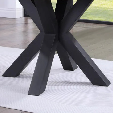 Nevada 1.1M Round Mindi Wood Dining Table with Plain Top - Pendle Village Furniture