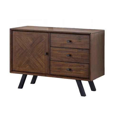 Nevada Mindi Wood Small 1 Door 3 Drawer Sideboard