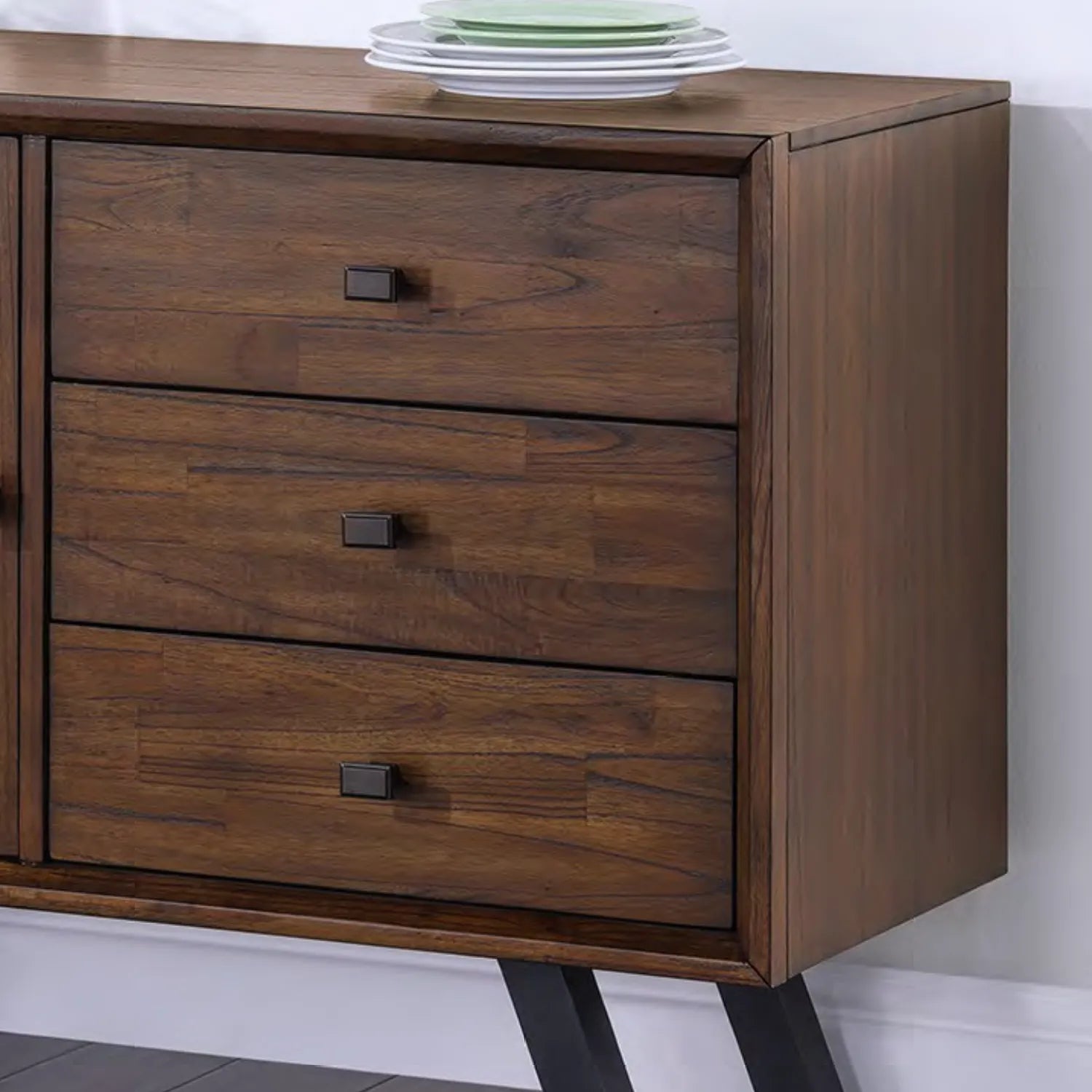 Nevada Mindi Wood Small 1 Door 3 Drawer Sideboard