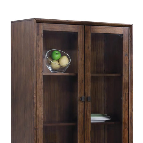 Nevada Mindi Wood 4 Door Display Unit with Parquet Detailing