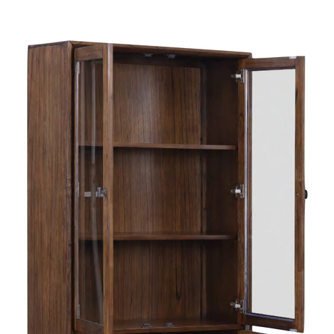 Nevada Mindi Wood 4 Door Display Unit with Parquet Detailing