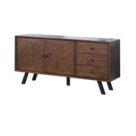 Nevada Mindi Wood Large 2 Door 3 Drawer Sideboard