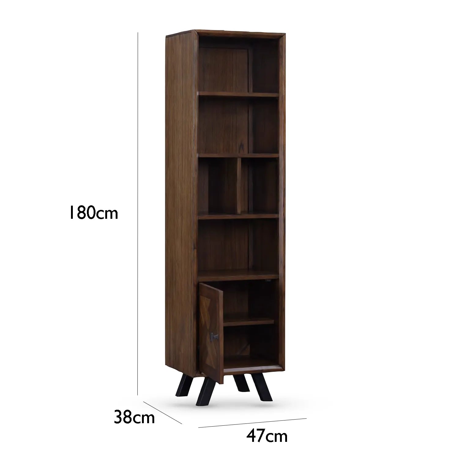 Nevada Mindi Wood Small Bookcase