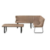 New Earth Tan Corner Dining Bench