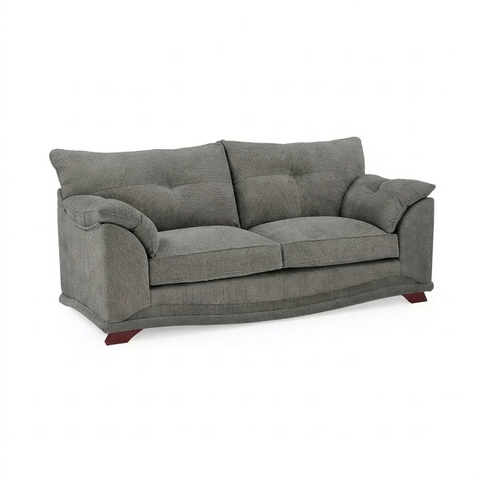 Nico 3 seater sofa upholstered in Roland Grey chenille fabric