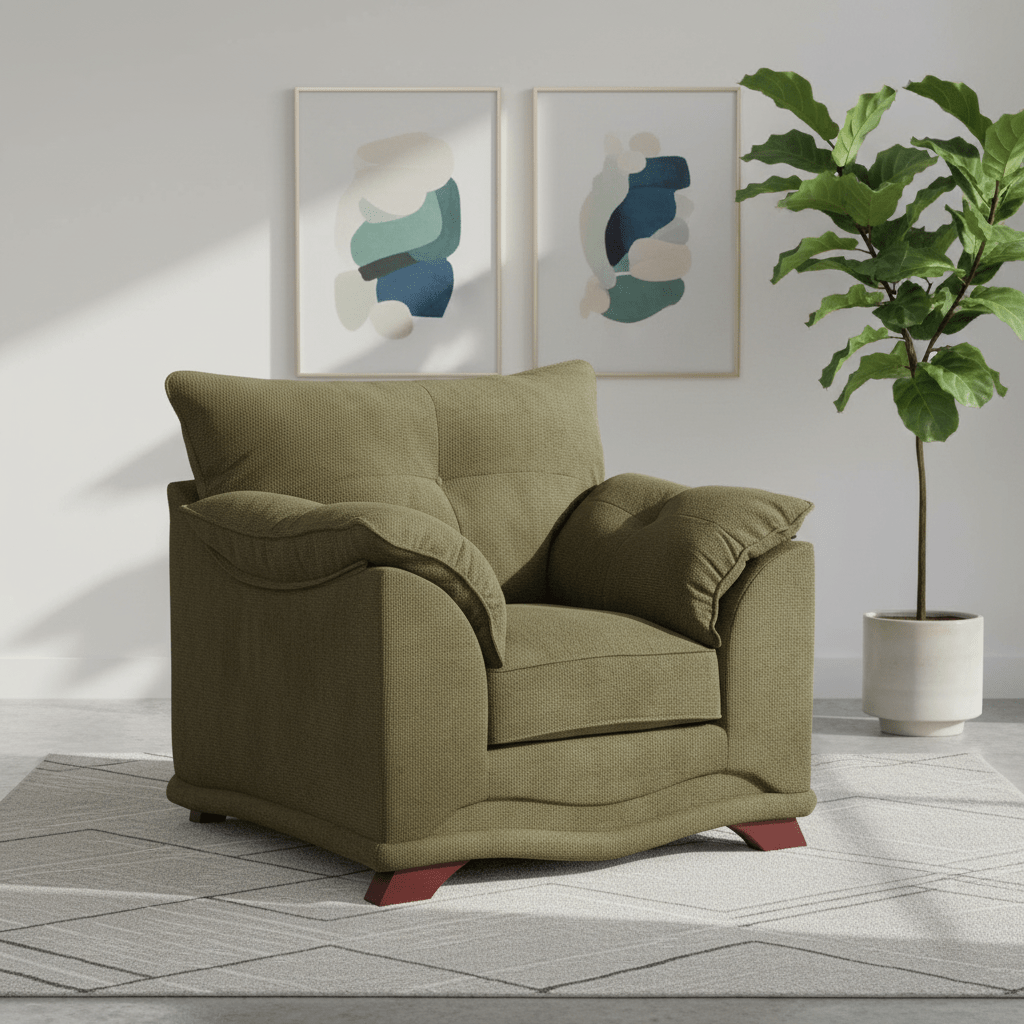 Nico Roland Chenille Fabric Armchair