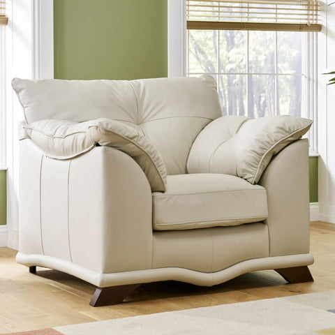 Nikki Premium Leather Sofa Collection – 3 Seater, 2 Seater & Armchair - Pendle Village Furniture