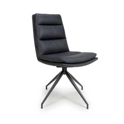 Nobel Black Set of 4 Swivel Dining Chairs
