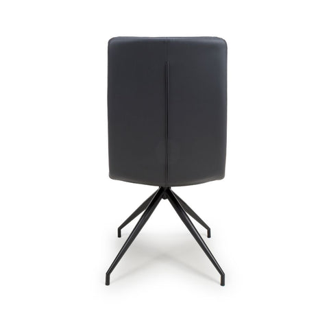 Nobel Black Set of 4 Swivel Dining Chairs