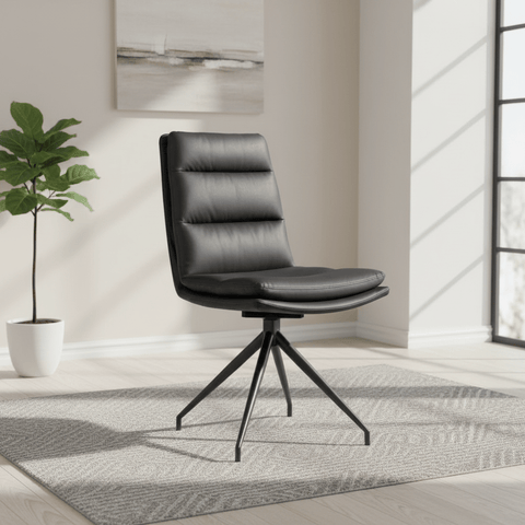 Nobel Black Set of 4 Swivel Dining Chairs