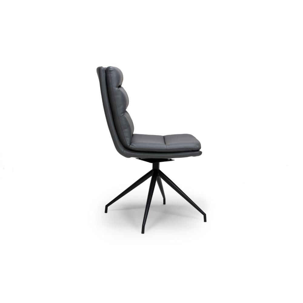 Nobel Grey Set of 4 Swivel Dining Chairs