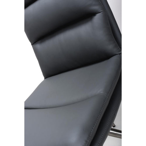 Nobel Grey Set of 4 Swivel Dining Chairs with Brushed Steel Legs