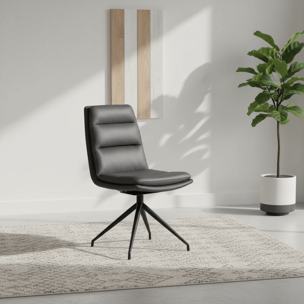 Nobel Grey Set of 4 Swivel Dining Chairs