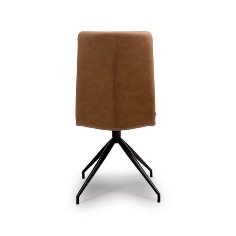 Nobel Tan Set of 4 Swivel Dining Chairs