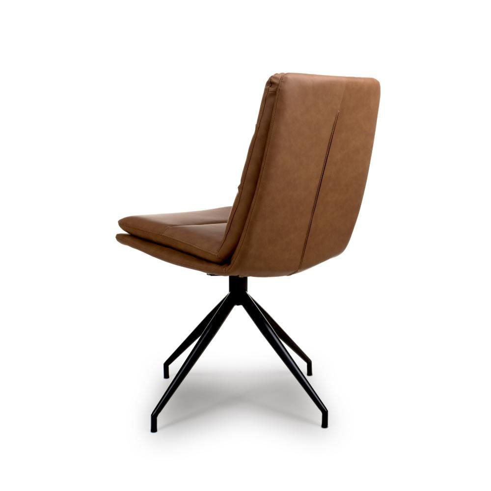 Nobel Tan Set of 4 Swivel Dining Chairs