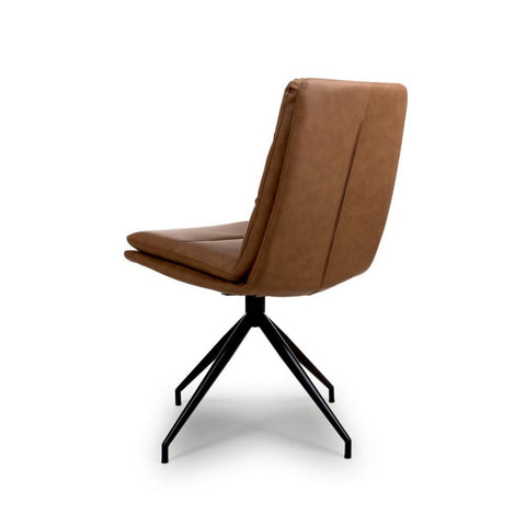 Nobel Tan Set of 4 Swivel Dining Chairs