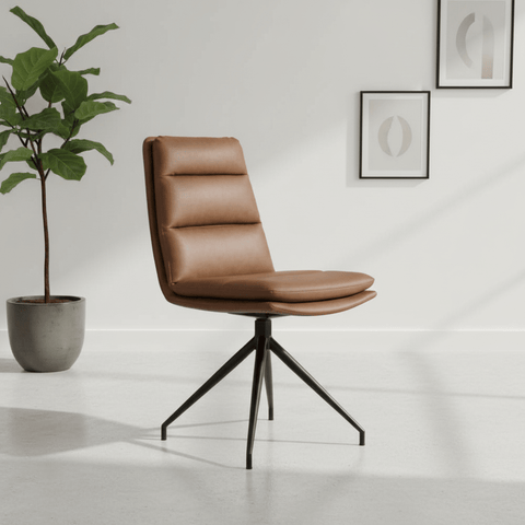 Nobel Tan Set of 4 Swivel Dining Chairs