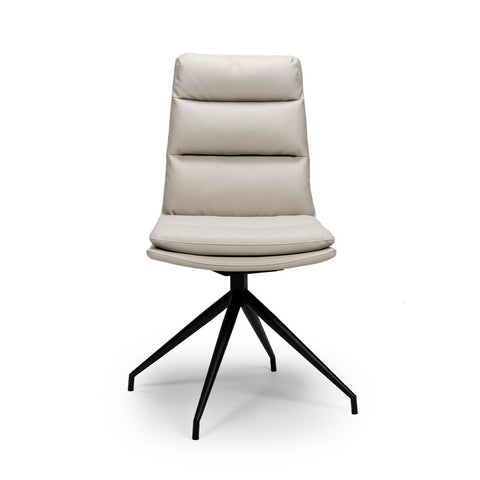 Nobel Taupe Set of 4 Swivel Dining Chairs
