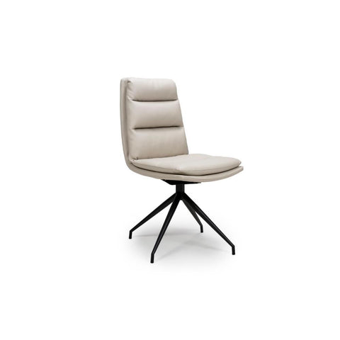 Nobel Taupe Set of 4 Swivel Dining Chairs