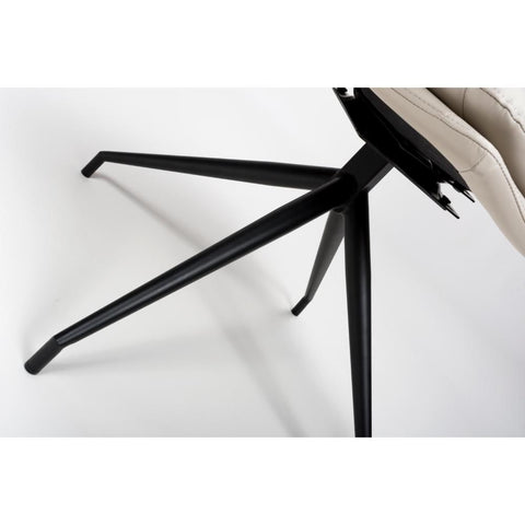 Nobel Taupe Set of 4 Swivel Dining Chairs