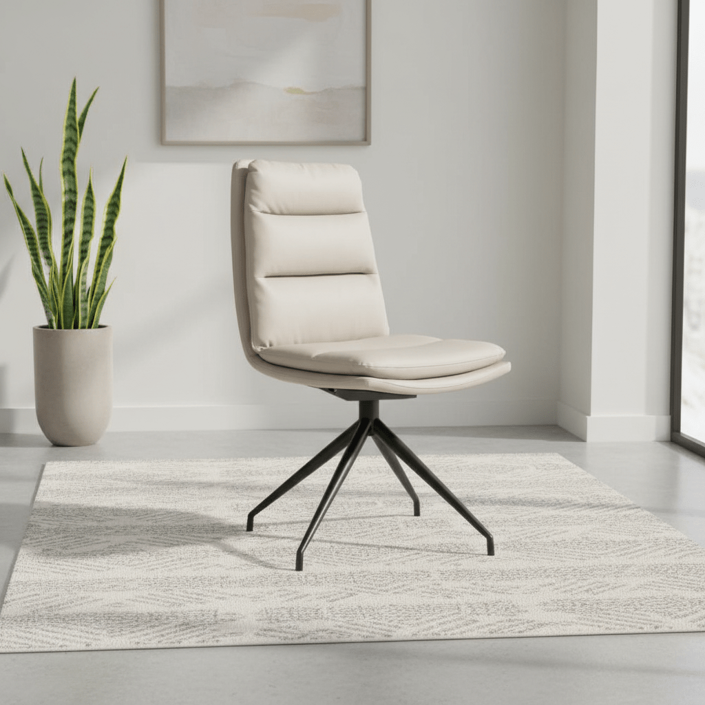 Nobel Taupe Set of 4 Swivel Dining Chairs