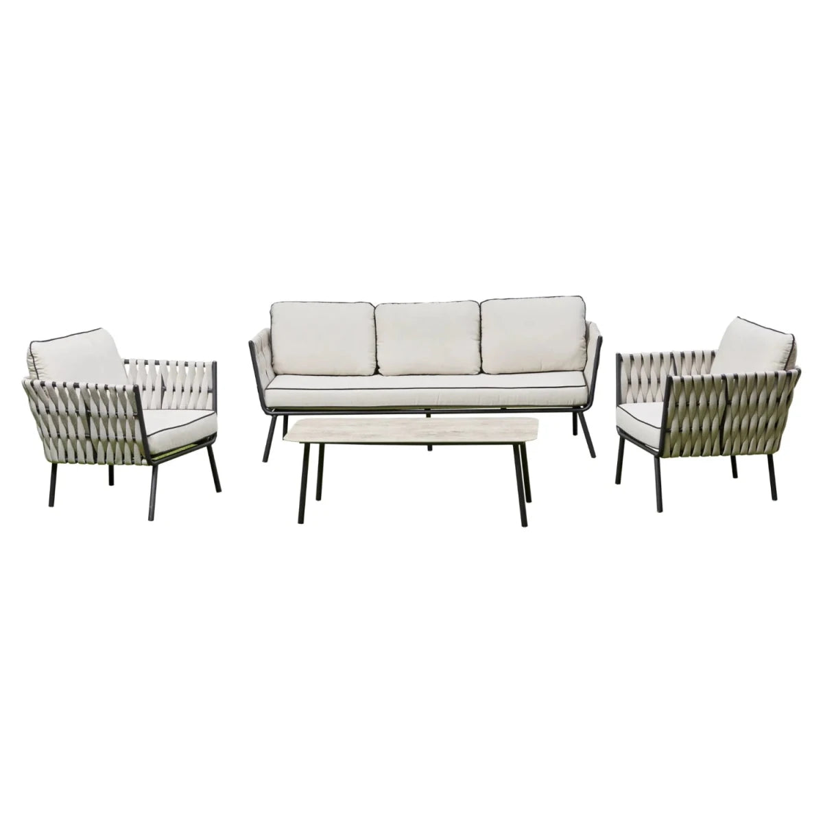 Premium outdoor set combining comfort and modern design.