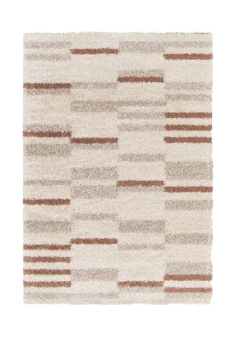 Stylish shaggy rug with subtle striped design.