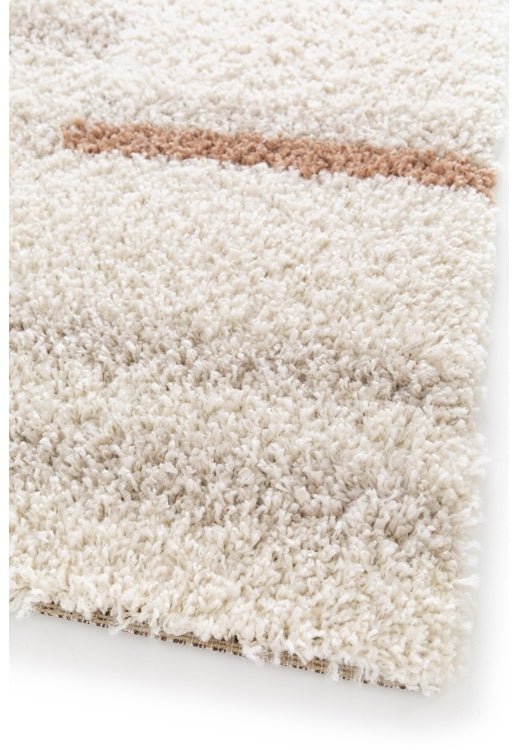 Modern shag rug with clean lines and plush feel.