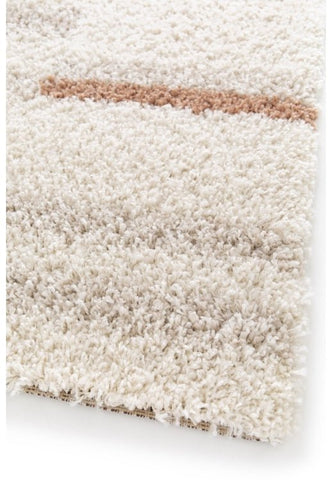 Modern shag rug with clean lines and plush feel.