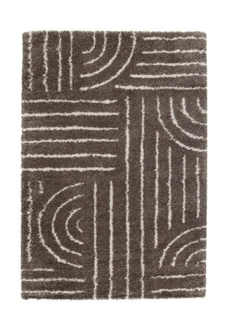 Plush taupe rug with neutral tones for cozy interiors.