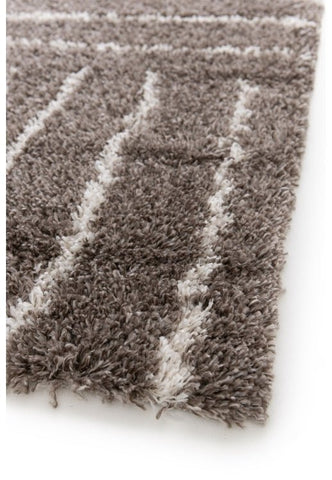 Stylish modern rug in rich taupe colour with soft finish.