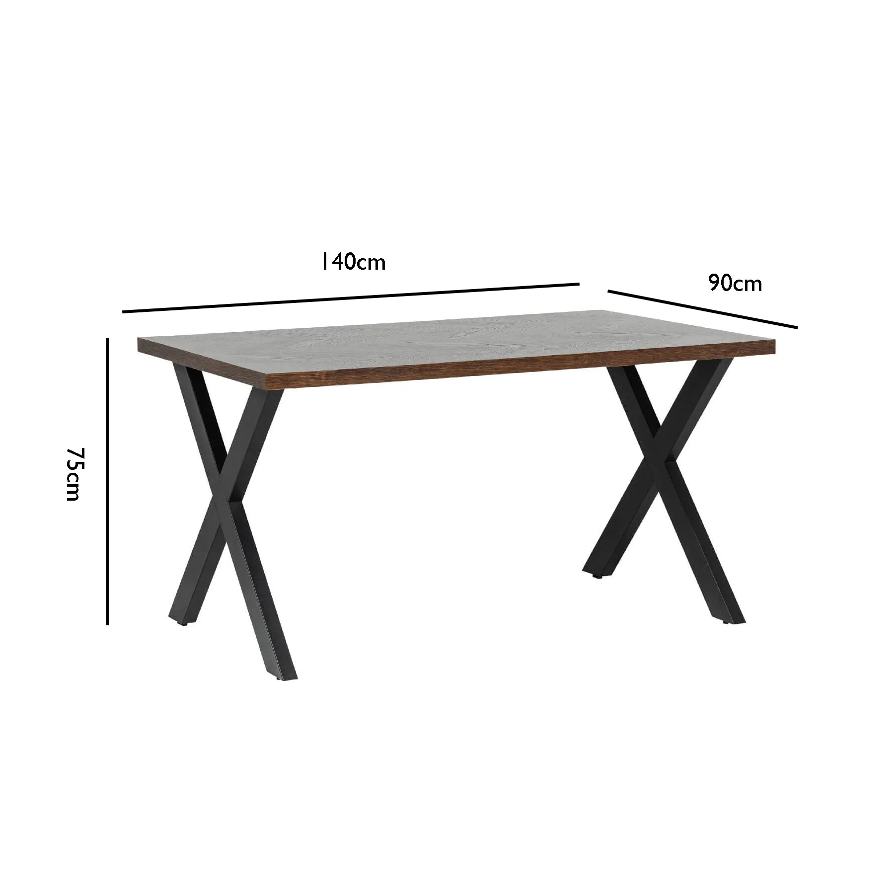 Norbury 140cm Smoked Oak Dining Table - Pendle Village Furniture