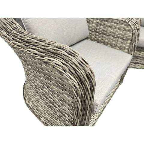 Nordic Rattan Garden Sofa Set – 3 Seater, 2 Chairs & Coffee Table